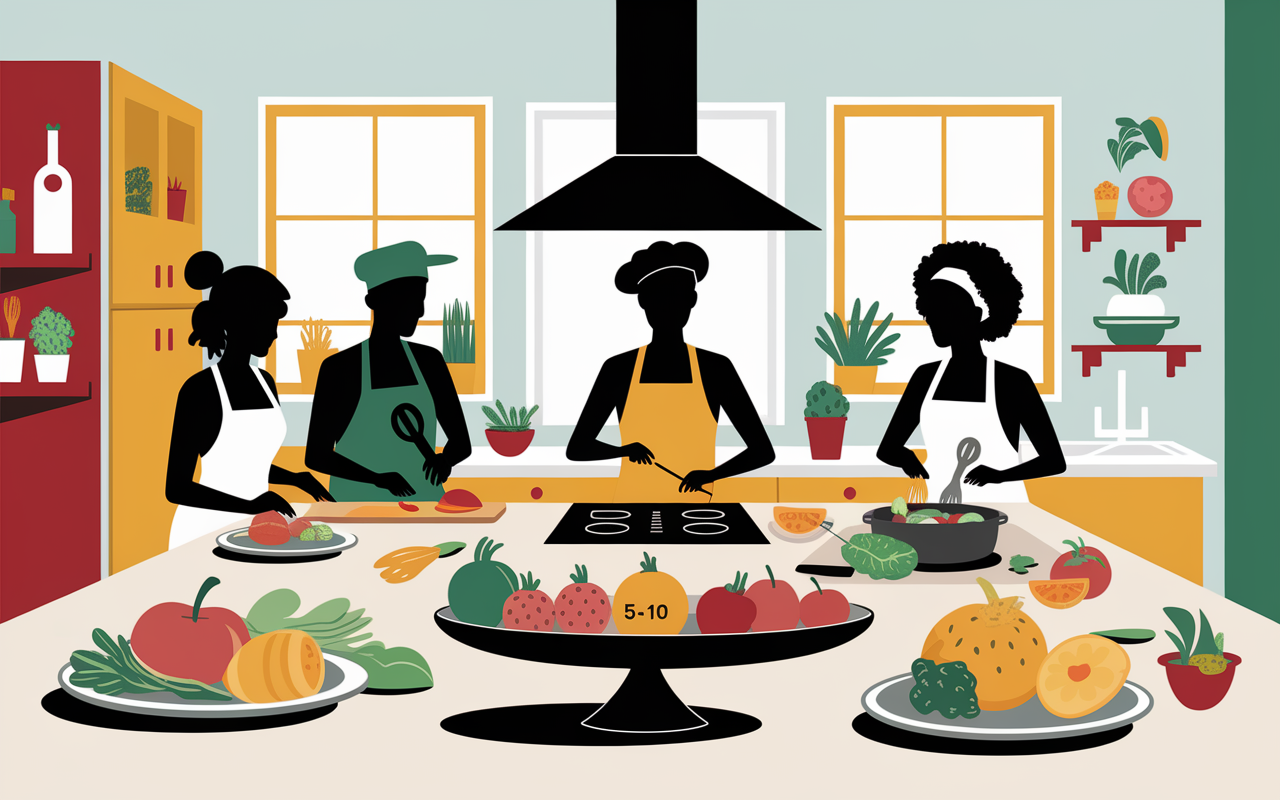 personnes cuisinent famille cuisine aliments sains perte de poids naturelle
