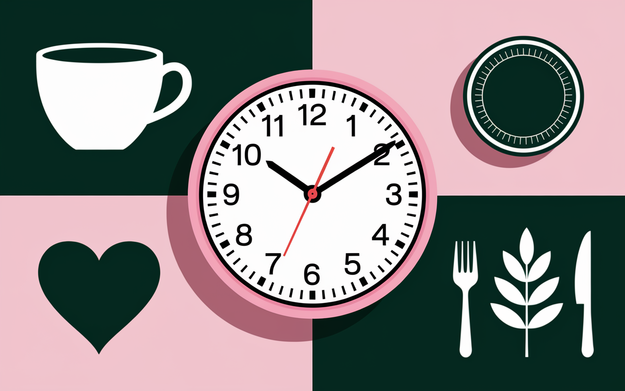 image fonctionnement jeune intermittent 16 8 horloge assiettes