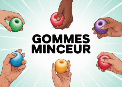 Vue de mains féminines tenant des gommes minceur colorées