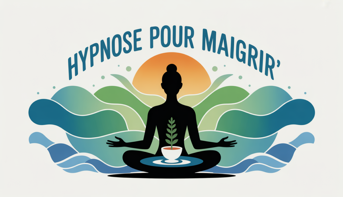 hypnose pour maigrir illustration moderne onde zen