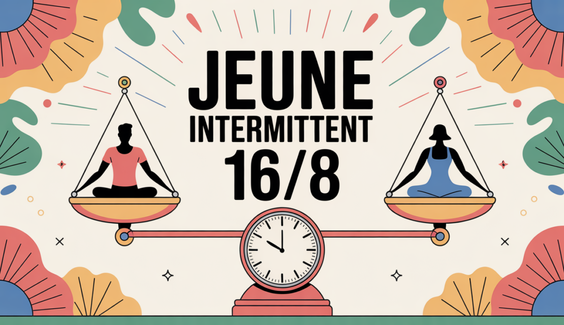 image jeune intermittent 16 8 balance horloge assiettes