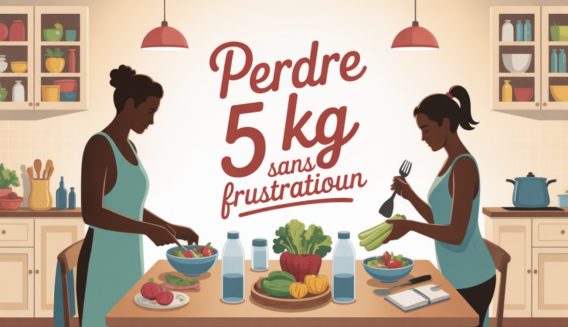 Perdre 5 kg sans frustration scène famille cuisine