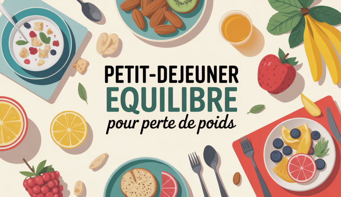 Petit dejeuner equilibre perte de poids bol yaourt flocons avoine fruits
