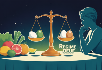 regime oeuf illustration balance oeufs legumes