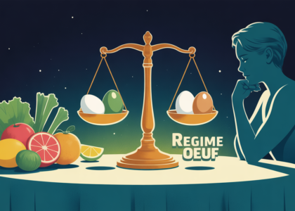 regime oeuf illustration balance oeufs legumes
