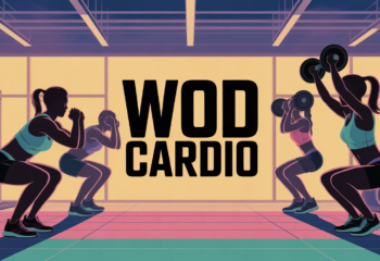 WOD cardio silhouettes en mouvement salle de sport moderne