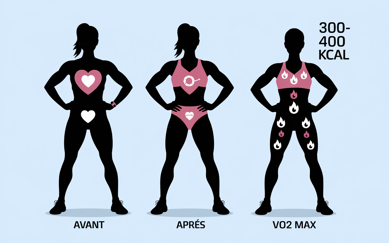 Transformation physique WOD cardio VO2 max calories