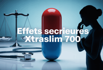 Effets secondaires XtraSlim 700 avec gélule, balance et stéthoscope