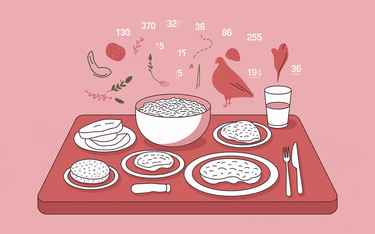 repas type régime sans résidus aliments raffinés