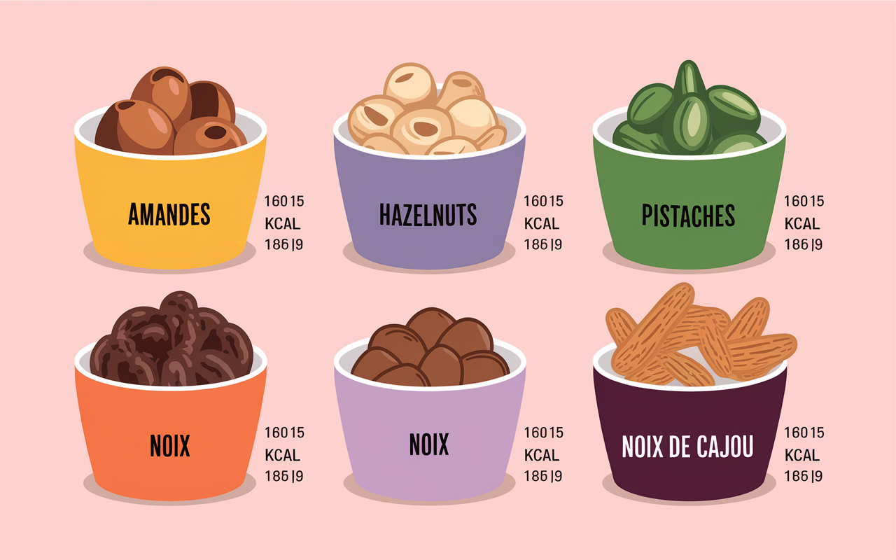 tableau comparatif fruits secs regime calories fibres