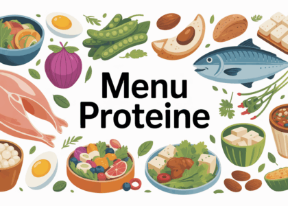 Assiette aliments proteines menu proteine