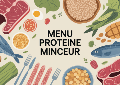 menu proteine minceur plateau avec viandes poissons legumes