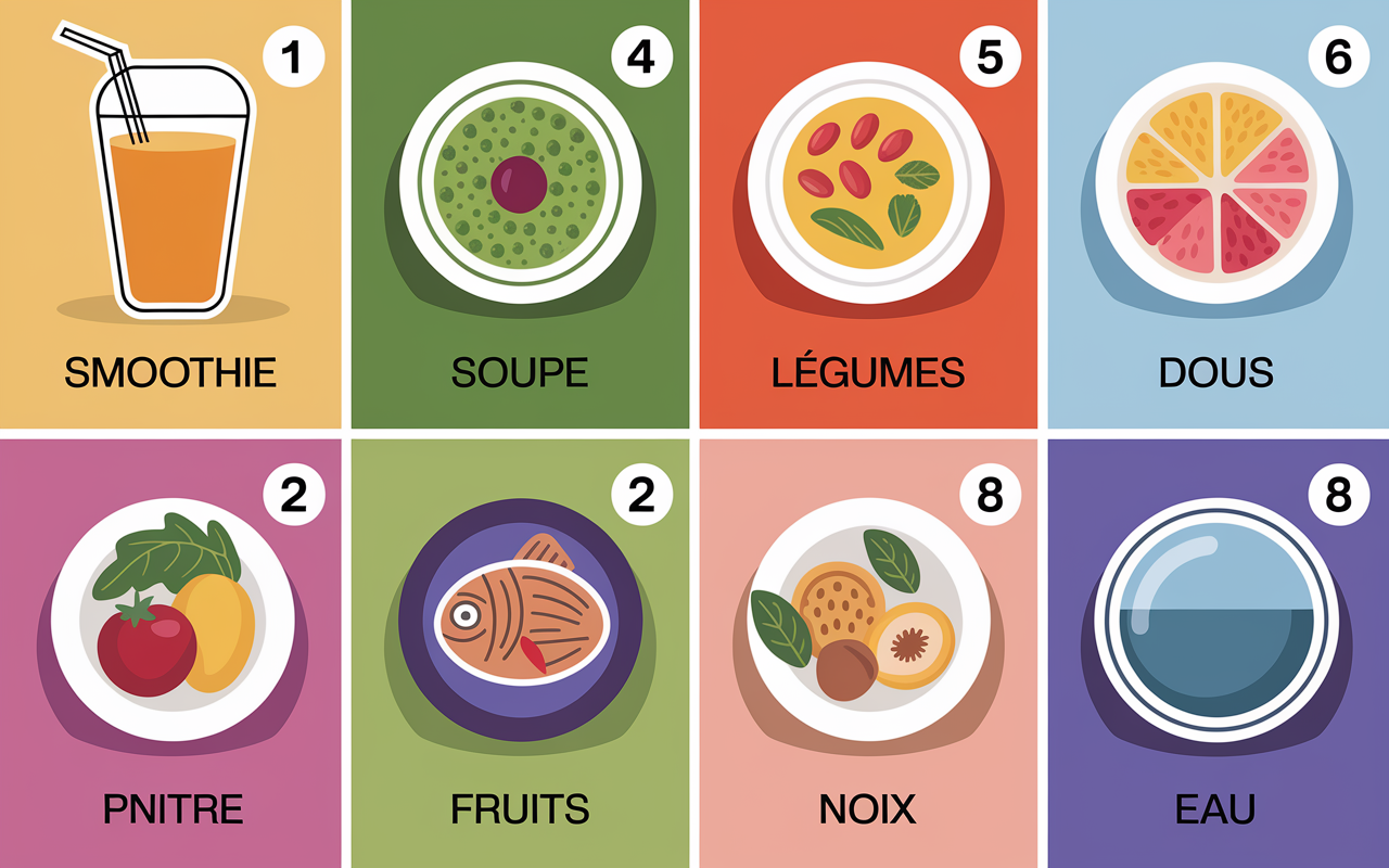 Menus régime brûle-graisse 7 jours repas quotidiens