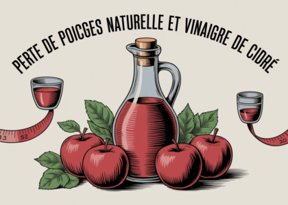 bouteille vinaigre de cidre pommes ruban mesureur perte de poids naturelle