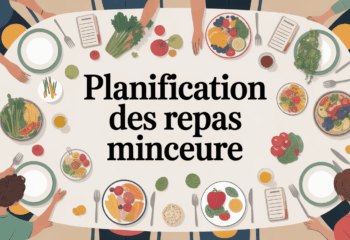 Table conviviale planification repas minceur légumes protéines calendrier