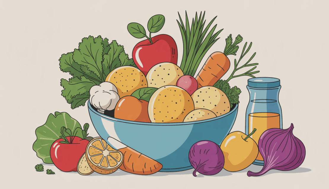 Assiette colorée pomme de terre vapeur régime