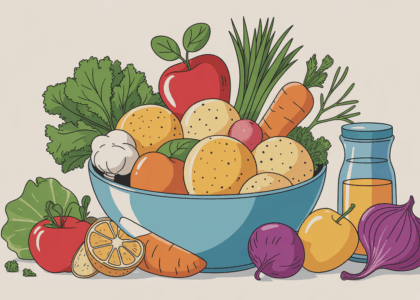 Assiette colorée pomme de terre vapeur régime