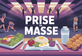 visuel prise de masse carnet diététique assiette shaker salle sport