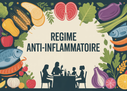 Assiette regime anti-inflammatoire legumes poissons cereales famille