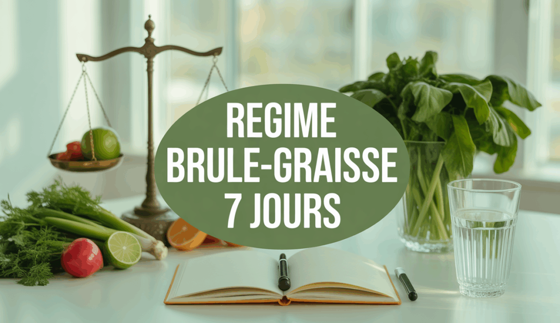 Régime brûle-graisse 7 jours balance légumes motivation