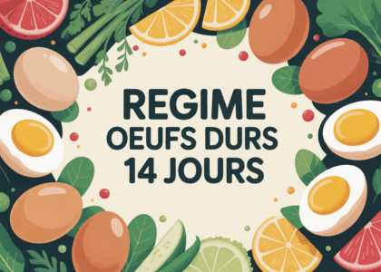 Regime oeufs durs 14 jours assiette oeufs legumes balance