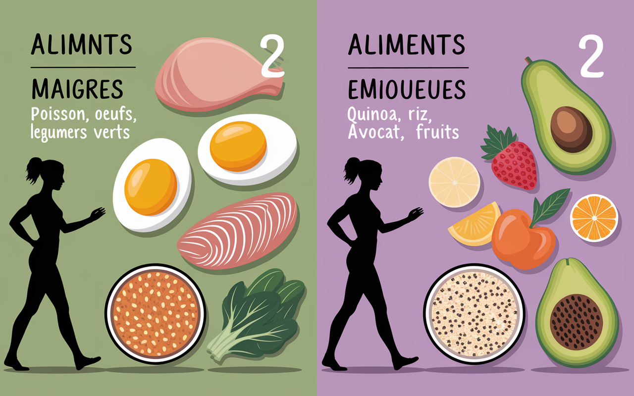 Phases regime proteine 15 jours attaque stabilisation visuel aliments