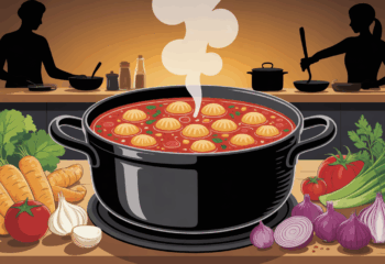 grande marmite soupe aux choux, légumes frais, famille cuisine