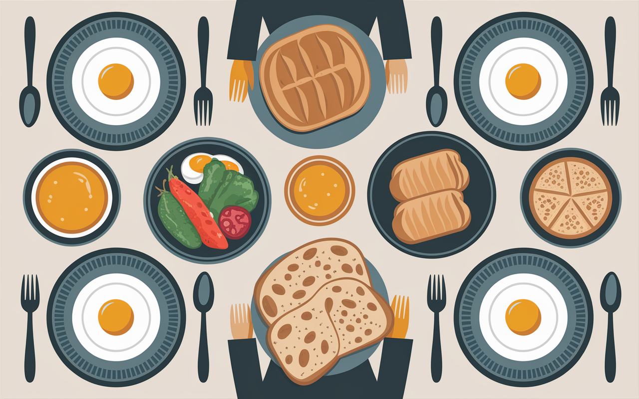 assiettes et semainier menu type regime sur 1 semaine