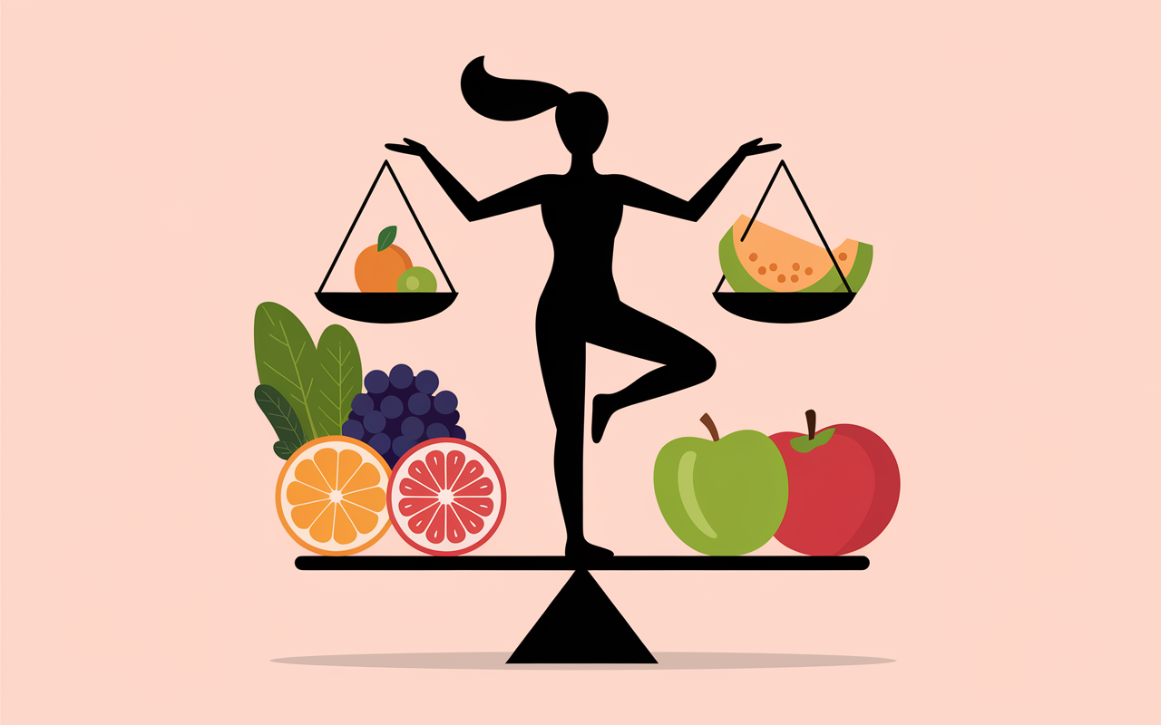 silhouette sur balance aliments regime sur 1 semaine