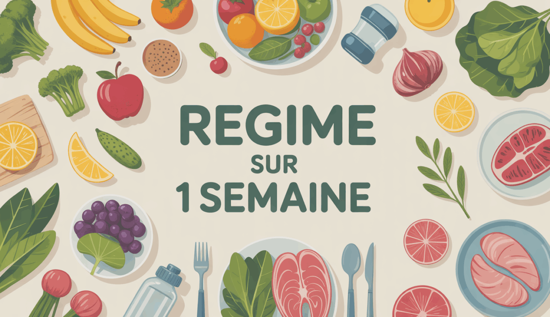 table aliments sains regime sur 1 semaine