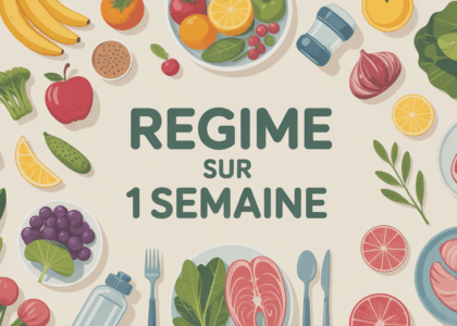 table aliments sains regime sur 1 semaine