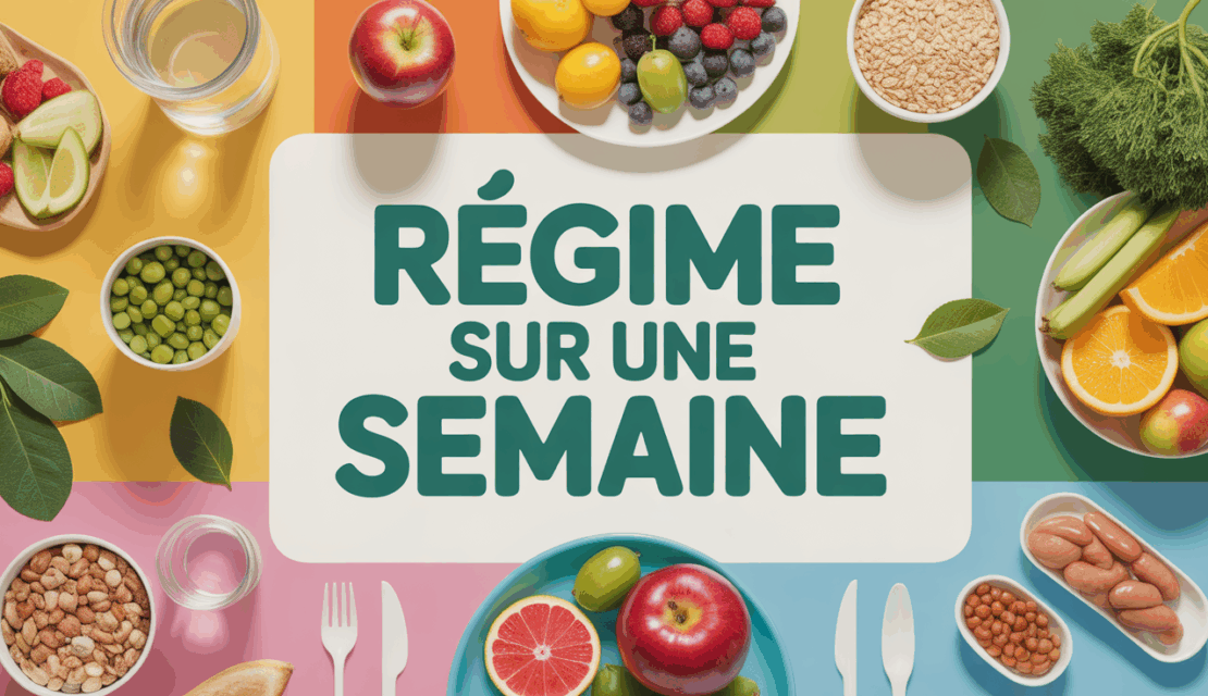 regime sur une semaine table aliments sains