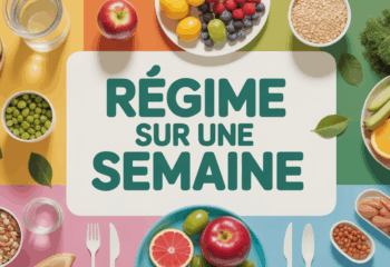 regime sur une semaine table aliments sains