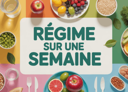 regime sur une semaine table aliments sains