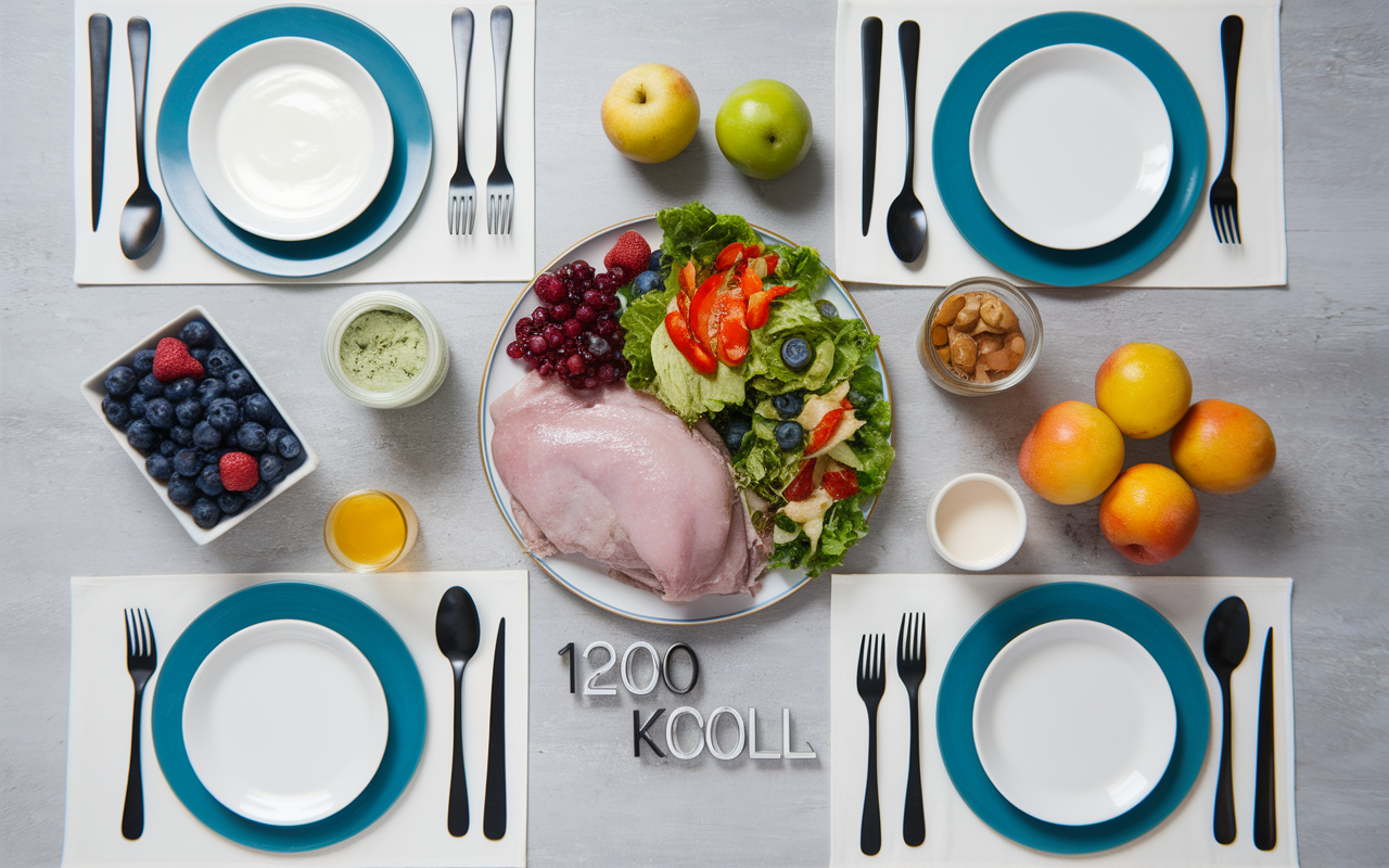 plateau repas yaourts menu 1200 kcal regime yaourt