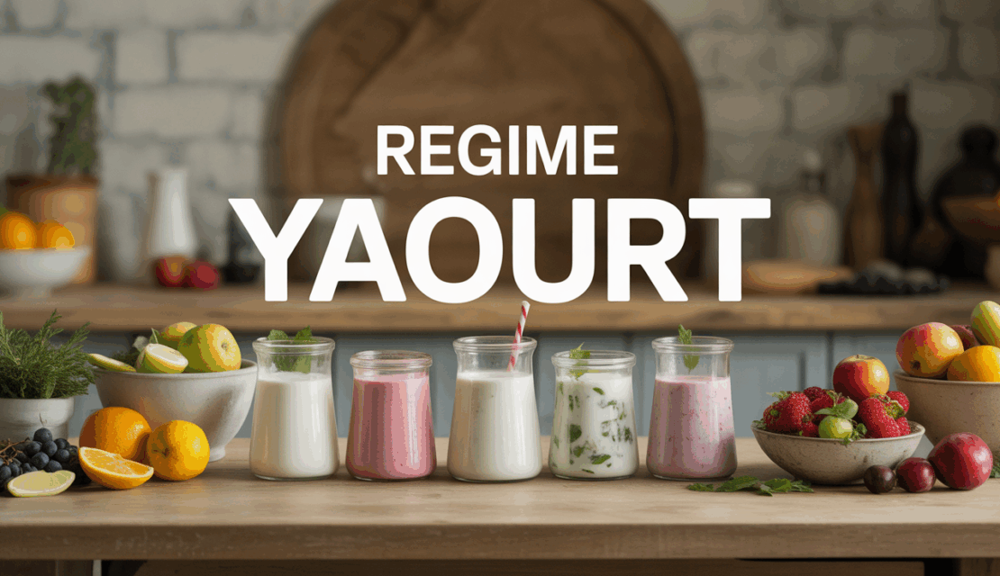 assortiment yaourts fruits céréales regime yaourt