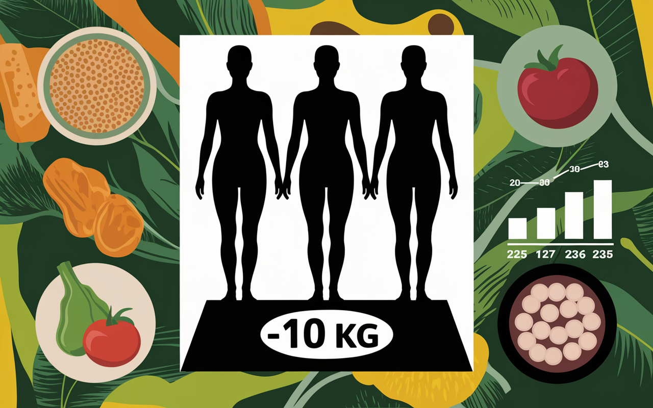 Graphiques regime vegetarien perte 10 kilos aliments balances