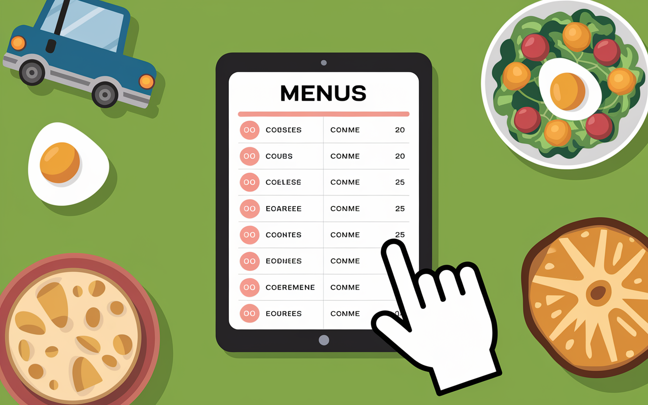 Organiseur repas PDF regime Thonon avec icone telechargement menu chaque jour