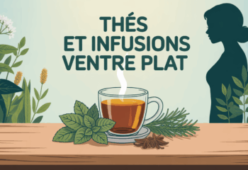 tasse the ventre plat plantes fraiches