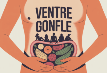 illustration ventre gonfle aliments digestes et apaisants