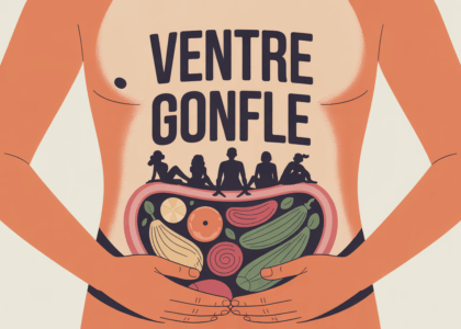 illustration ventre gonfle aliments digestes et apaisants