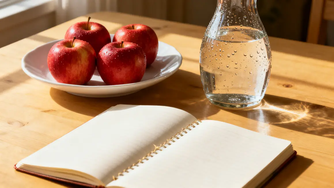 assiette pommes eau carnet regime pomme