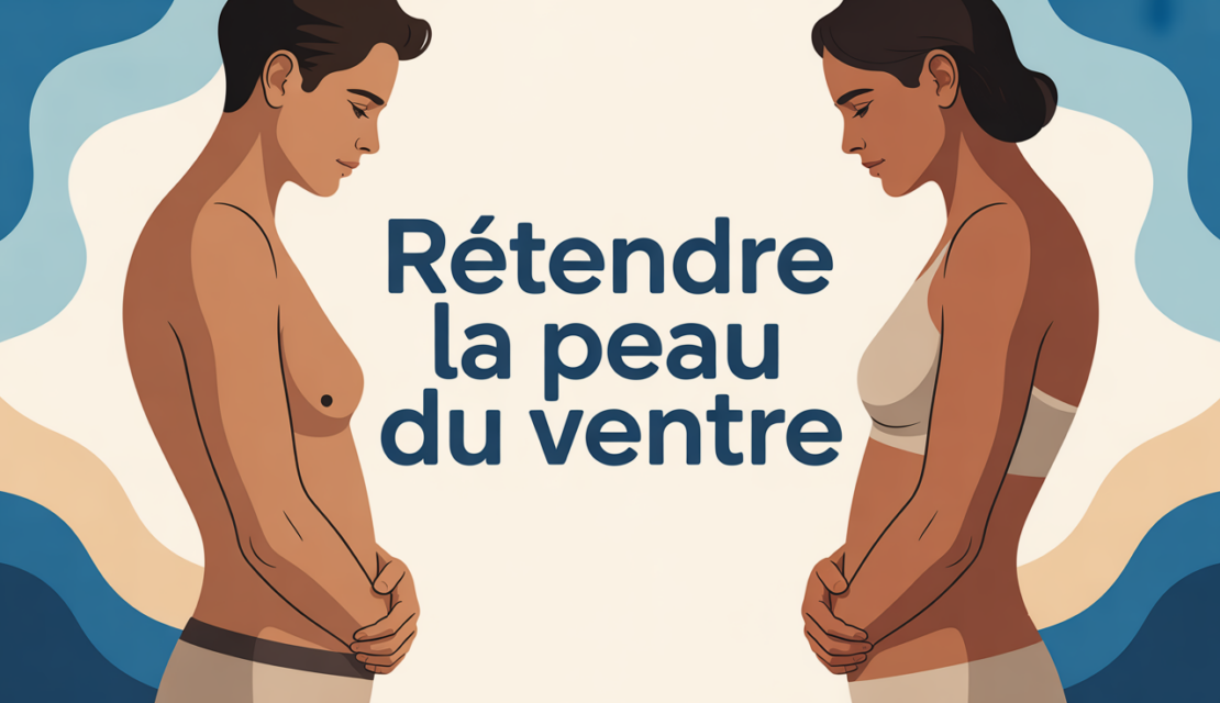 Retendre la peau du ventre image silhouettes stylisées