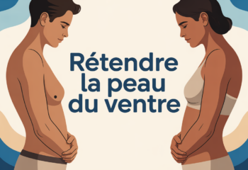 Retendre la peau du ventre image silhouettes stylisées