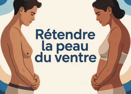 Retendre la peau du ventre image silhouettes stylisées