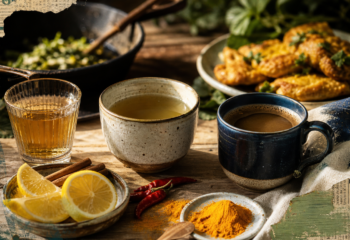 Aliment qui brule les graisse : thé vert, vinaigre de cidre, citron, cannelle et épices