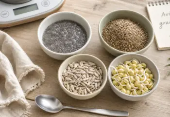 graine pour maigrir rapidement avis : bols de chia, lin, tournesol et soja