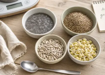 graine pour maigrir rapidement avis : bols de chia, lin, tournesol et soja