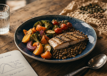 Résistance à l’insuline et perte de poids : assiette anti-pics pour stabiliser la glycémie