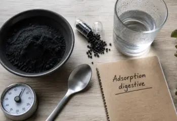 Charbon actif avant de dormir : poudre et gélule, adsorption digestive contre ballonnements